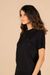 T-shirt femme noir en coton pima bio - Pitumarka