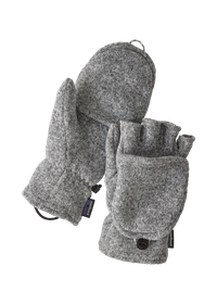 Gants 2 en 1 en matière recyclée | gris "better sweater gloves birch white"