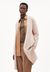 Gilet long caramel en coton et laine bio - maertaa light caramel melange