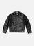 Blouson en cuir tannage semi végétal | noir "eddy rider leather jacket - black"