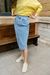 Jupe longue en jean en coton recyclé - reshiaa fresh blue