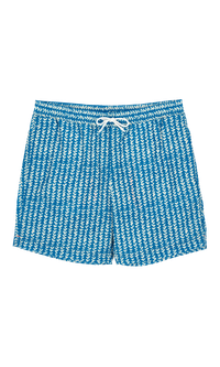 Short de bain à motifs turquoise recyclé