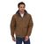 Manteau marron en recyclé -  lined isthmus hoody owl brown