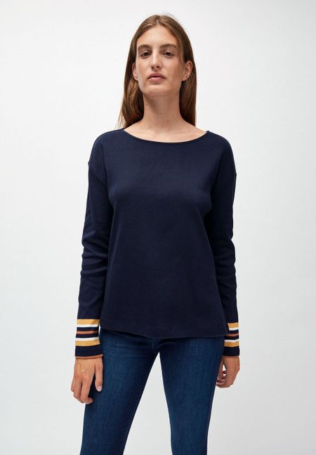 Pull marine rayures en coton bio - feenaa