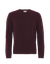 Pull col rond bordeaux en laine mérinos recyclée - oxblood red