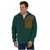 Veste polaire à capuche verte en matière recyclée - retro pile dark borealis green
