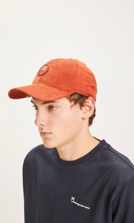 Casquette orange avec logo en coton bio - pacific arabian spice