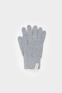 Gants femme en cachemire recyclé | gris "guanti anita calce"