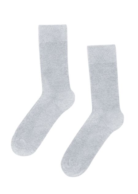 Chaussettes en coton biologique | gris clair " snow melange"