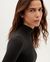 Sous-pull col montant en refibra et coton bio | noir "black trash ellen" - Thinking Mu