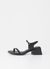 Sandales à talons en cuir certifié | noir "ines black" - Vagabond