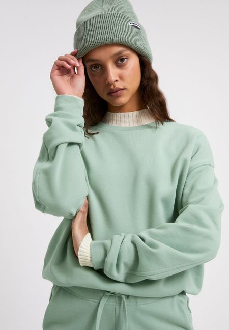 Sweat vert pâle en coton bio - aarin sage green