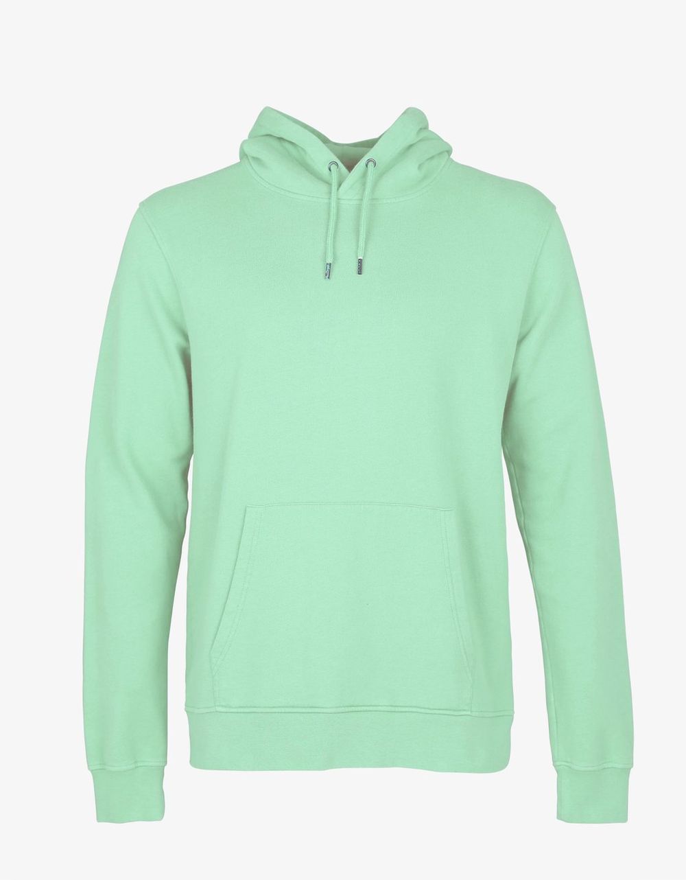 Sweat à capuche vert menthe en coton bio faded mint homme