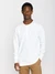 T-shirt boutonné en coton bio | blanc "bo long sleeve henley bright white"