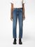 Jean droit bleu en coton bio - straight sally indigo autumn