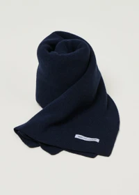 L'écharpe en laine mérinos recyclée | marine