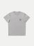 T-shirt gris en coton bio - roy logo tee greymelange - Nudie Jeans