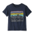 T-shirt imprimé en coton bio | bleu "baby fitz roy skies t-shirt new navy" - Patagonia