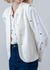 Gilet sans manches en coton bio | écru "corduroy pleated vest"