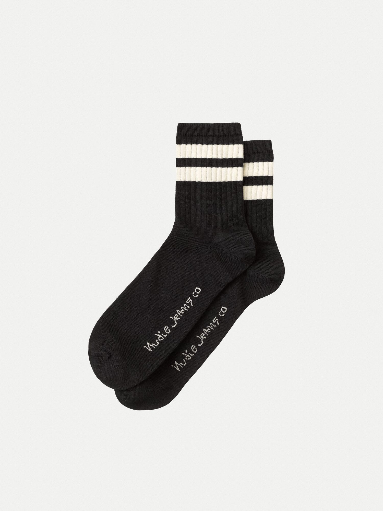 Chaussettes basses noires en coton bio amundsson low cut black homme