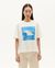 T-shirt imprimé en coton bio | blanc "animals lucia t-shirt white"