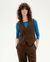 Gilet sans manches en coton bio | marron "dark brown edith vest"