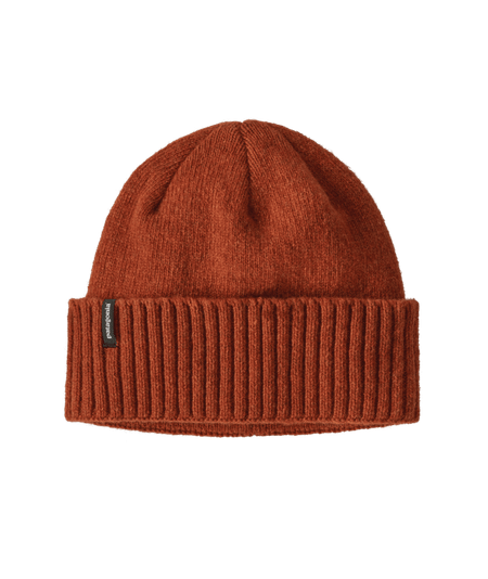 Bonnet orange en laine et nylon recyclé - brodeo beanie