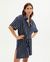 Robe chemise rayée en coton bio - navy stripped amber dress