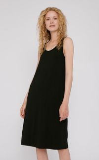 Robe noire légère en tencel - black