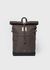 Sac à dos en matière recyclée | marron "icon rolltop backpack m - brown with natural leather" - Sandqvist