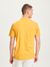 T-shirt jaune brodé palmiers en coton bio - alder slub honey gold - Knowledge Cotton Apparel