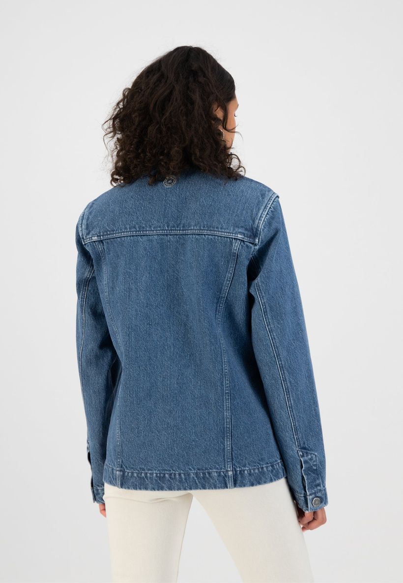 Veste en jean en chanvre, coton bio et recyclé - jackson medium stone - Mud Jeans