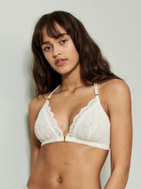 Soutien-gorge blanc en dentelle recyclée - fabienne