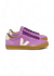 Baskets en daim et cuir sans chrome | violet "campo bold suede mulberry pierre" - Veja