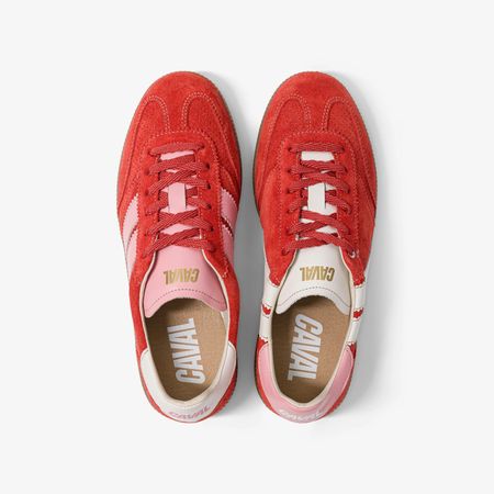 Baskets en cuir certifié | "cherry berry" - Caval