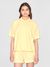 Chemisier en coton bio | jaune "pyjama short sleeved shirt impala"