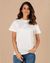 T-shirt femme blanc en coton pima bio - Pitumarka