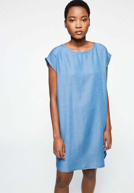 Robe bleue en coton bio - hilaa