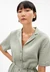 Robe en gaze de coton bio | vert clair "mabelaa musselin - seagreen" - Armedangels