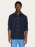 Chemise velours côtelé en coton bio | marine "corduroy shirt total eclipse"
