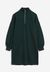 Robe pull zippée verte foncée en coton bio - poulaa dark scarab - Armedangels