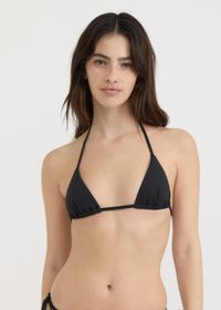 Haut de maillot de bain en nylon recyclé | noir "swim triangle bikini top - black"