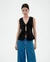 Top à noeuds en coton bio | noir "black elise top" - Thinking Mu