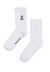 Chaussettes blanches en coton bio et polyamide recyclé - saamu white