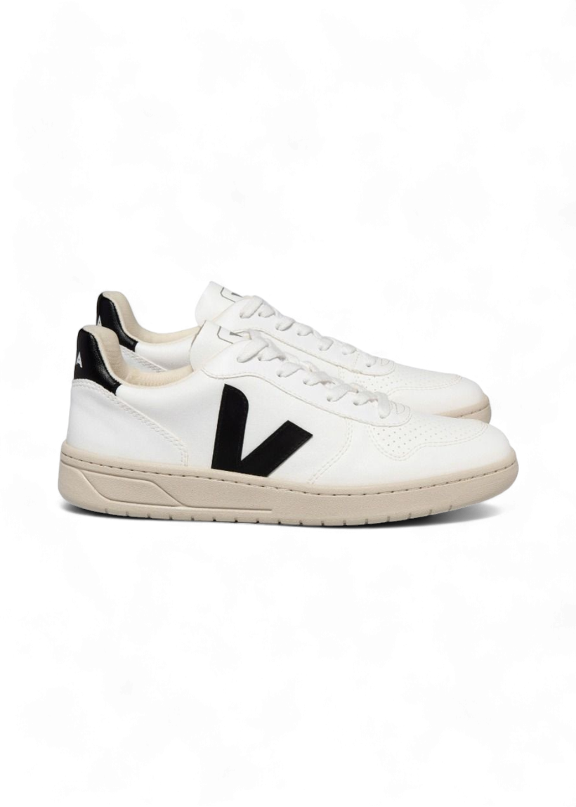 Baskets basses en cwl | blanc et noir "v-10 cwl white black" - Veja