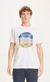 T-shirt imprimé blanc en coton bio - alder hibou