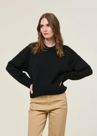 Pull en coton bio | noir "yagmur"