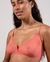 Soutien-gorge en matière recyclée | orange "mesh v-balconette - coral" - Understatement
