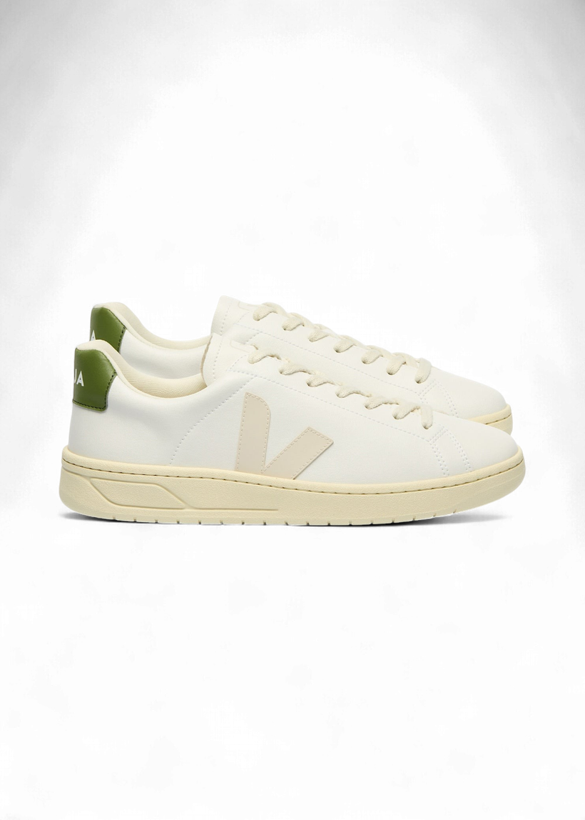 Baskets en coton biologique | blanc "urca - white_pierre_kiwi" - Veja
