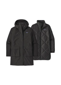 Parka réversible 3 en 1 en matière recyclée | noir "w's pine bank 3-in-1 parka - blk"